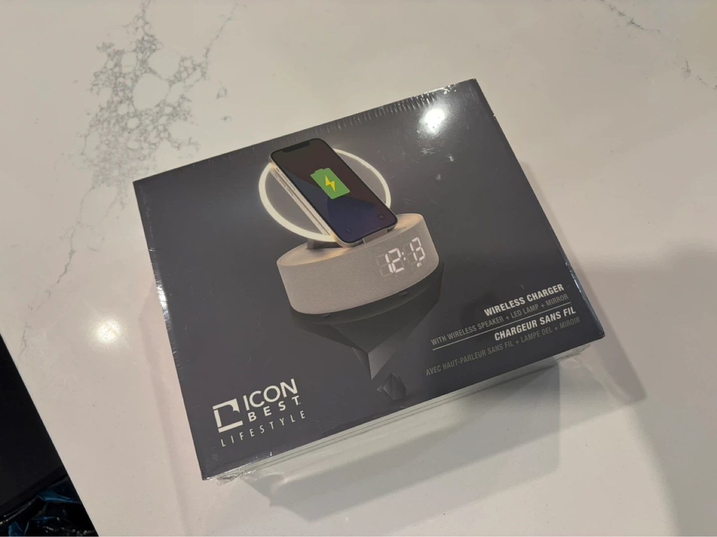 6-in-1 Wireless Charger Speaker LED Lamp Mirror