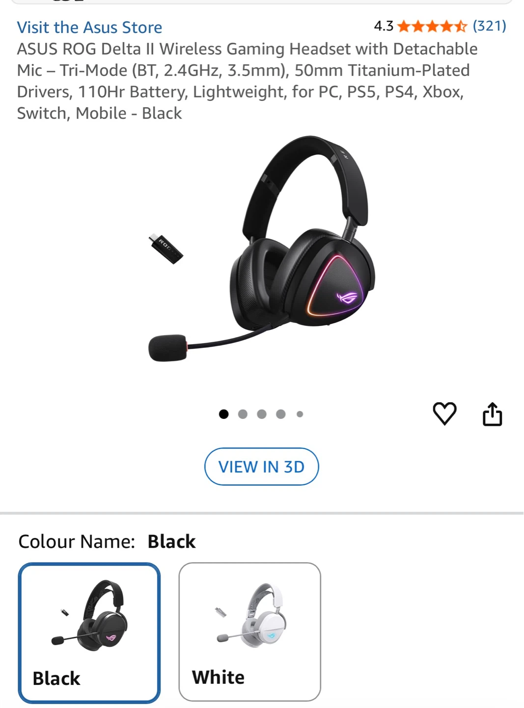 ASUS ROG Delta II Wireless Gaming Headset