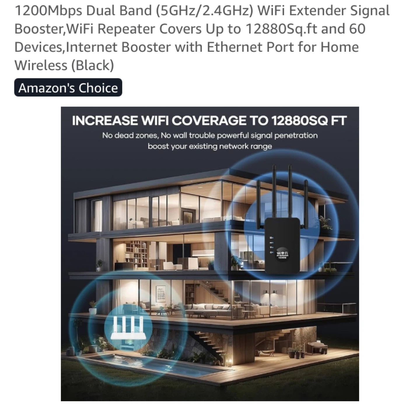 Dual Band WiFi Extender - 1200Mbps - photo 3