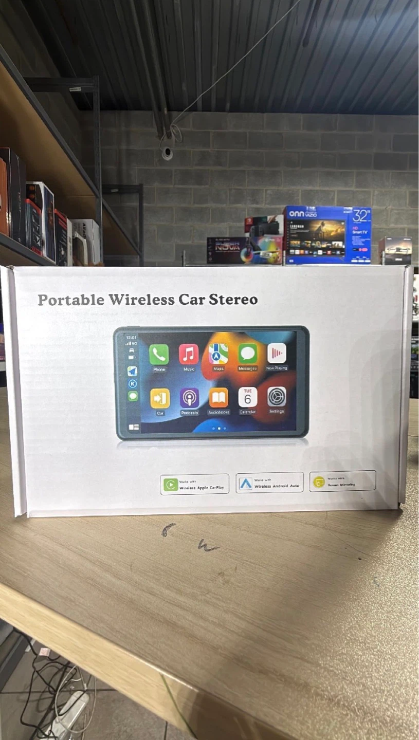Portable Wireless Car Stereo with Apple CarPlay and Android Auto