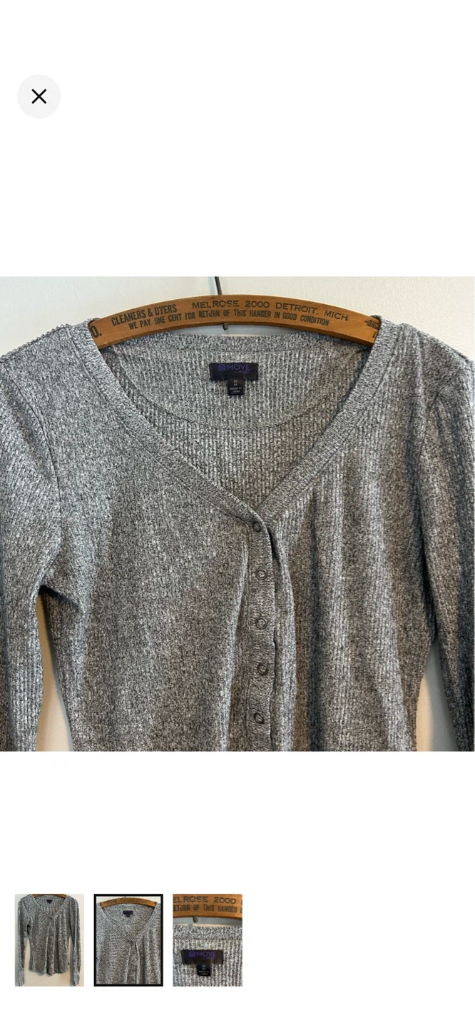Move by Code grey henley top size M - photo 2