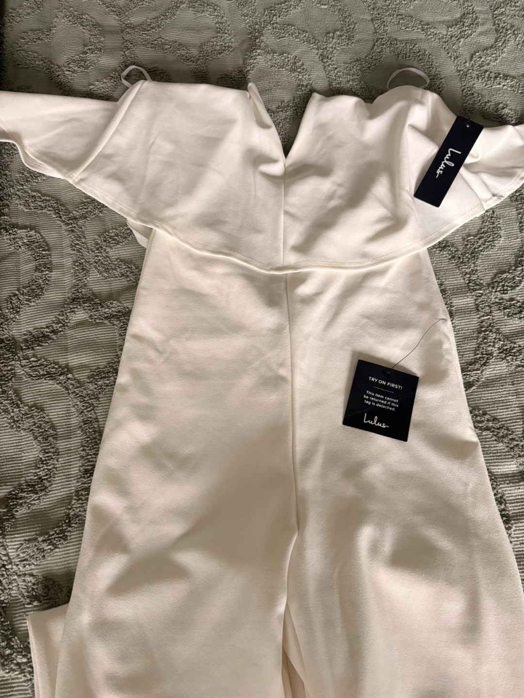 Lulus "Power of Love" White Strapless Jumpsuit