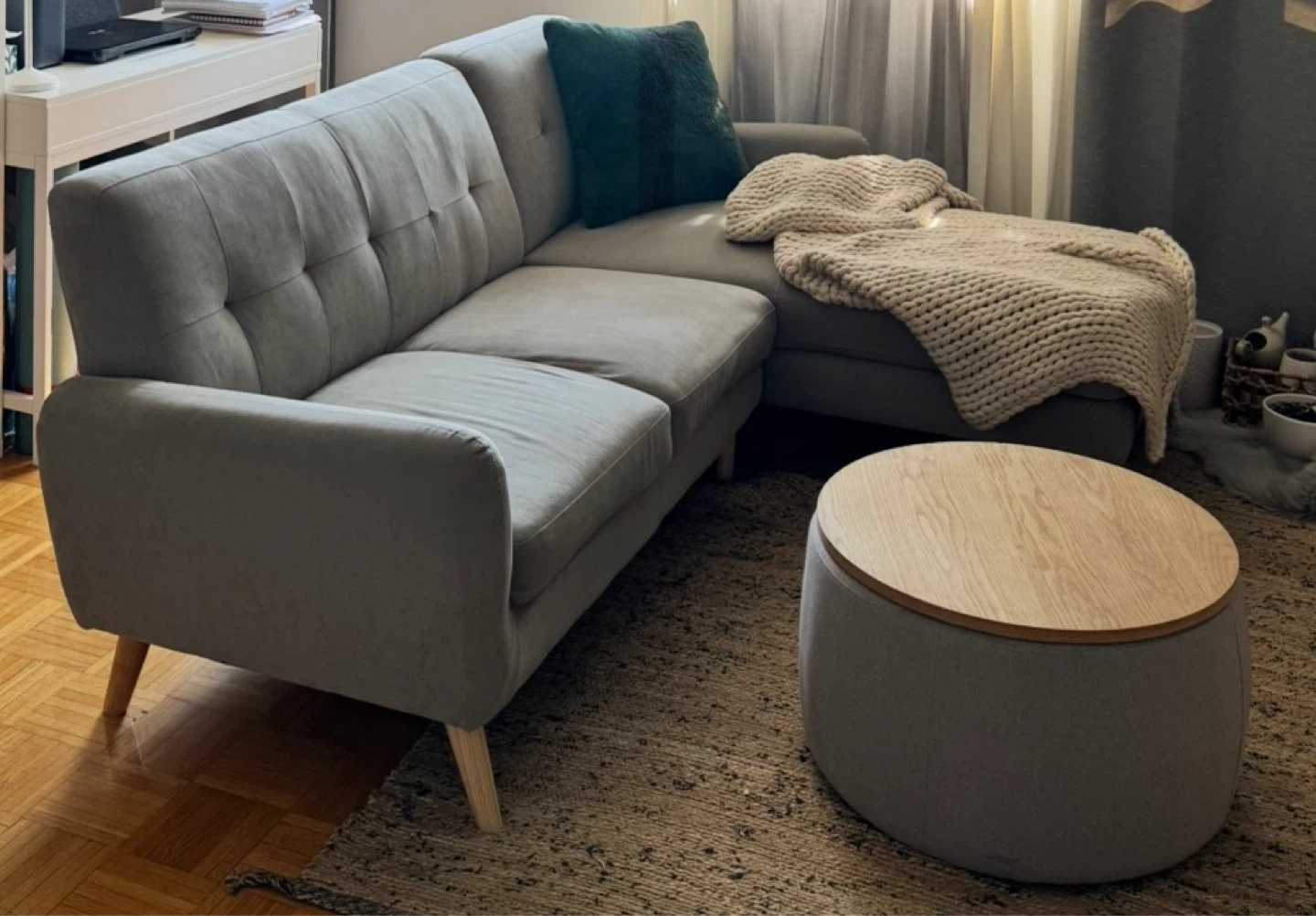 Grey Sectional Sofa, structube