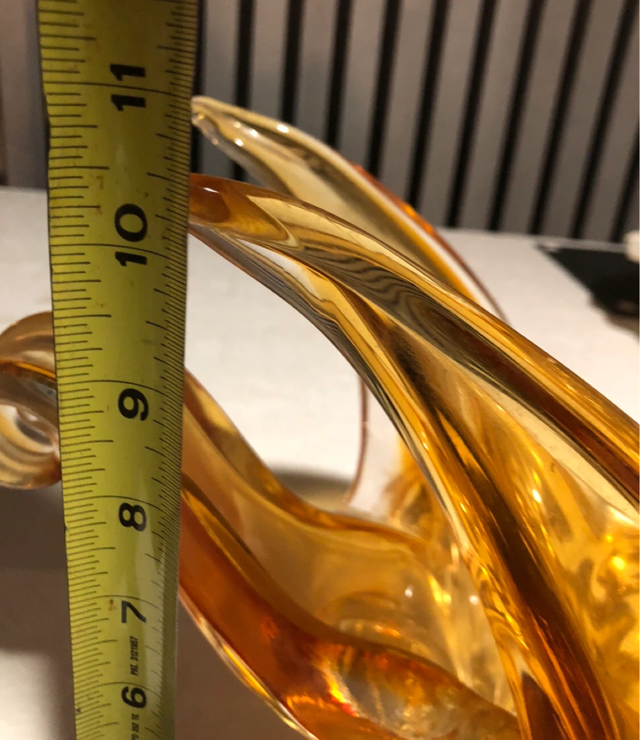 Amber Glass Swan Figurine Bowl - photo 5