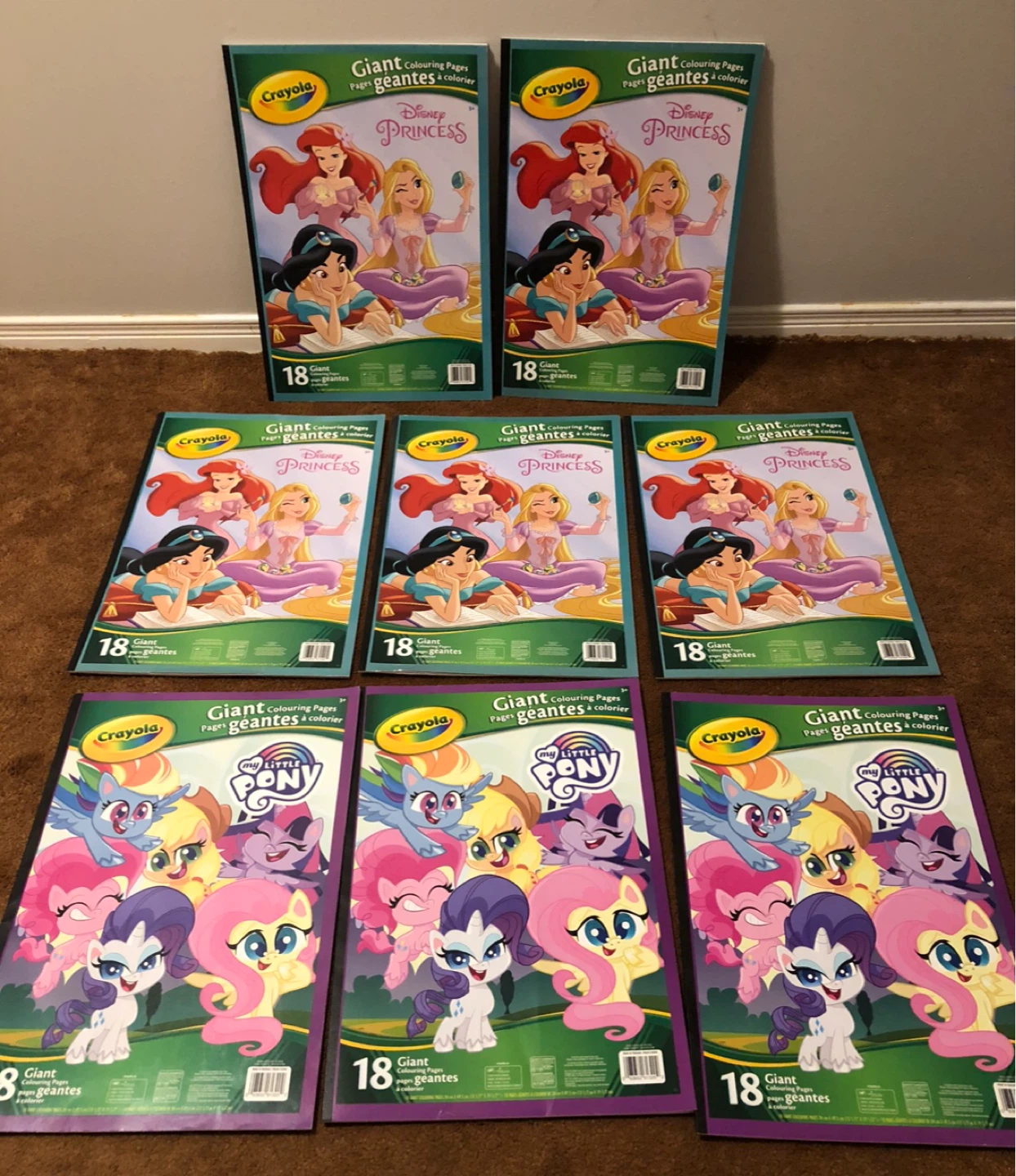 Crayola Giant Colouring Books - Disney Princess & My Little Pony