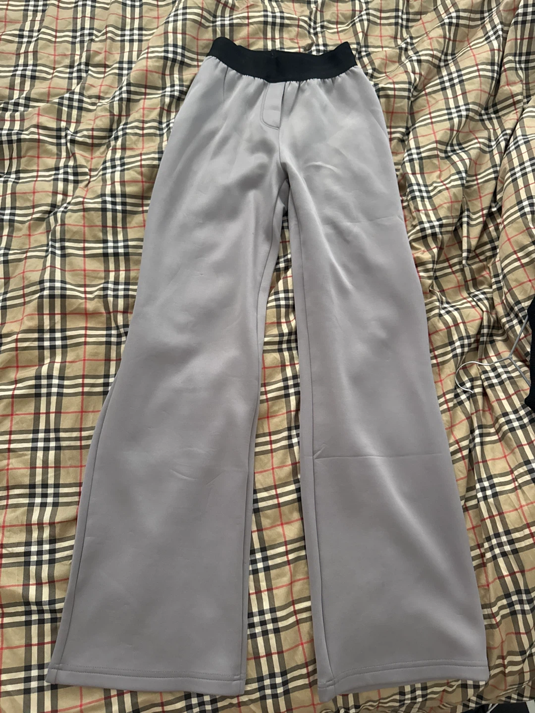 Grey Mock Neck Long Sleeve Top & Wide Leg Pants Set - photo 5