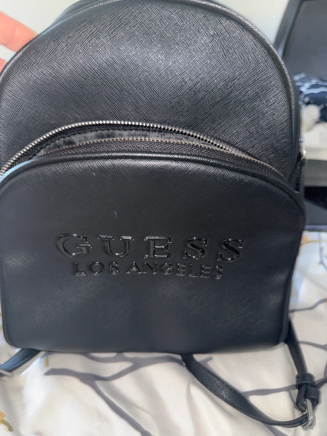GUESS Los Angeles Black Faux Leather Backpack - photo 2