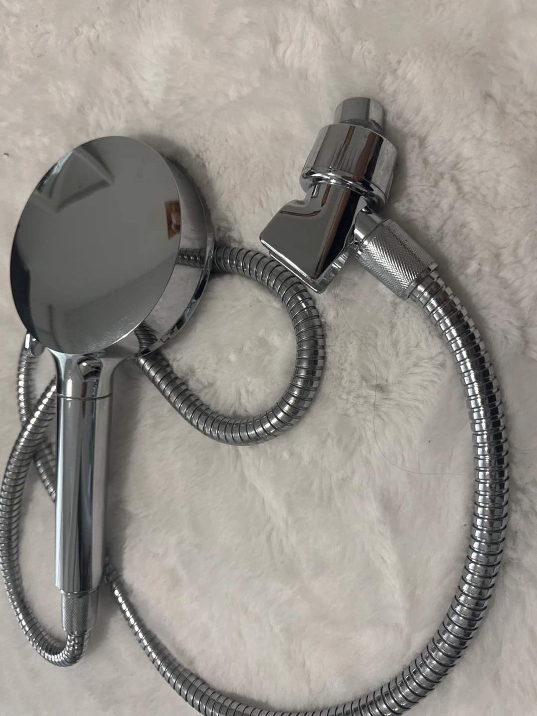 Chrome Handheld Shower Head with Hose - photo 2