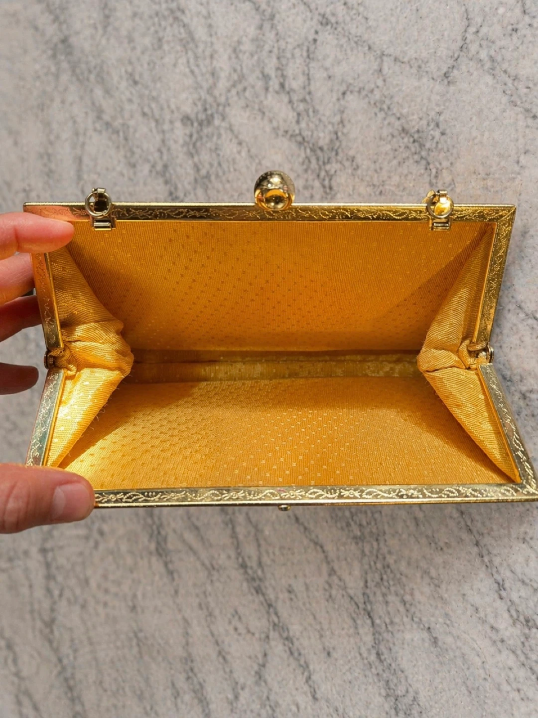 Vintage Gold Clutch Evening Handbag - photo 2
