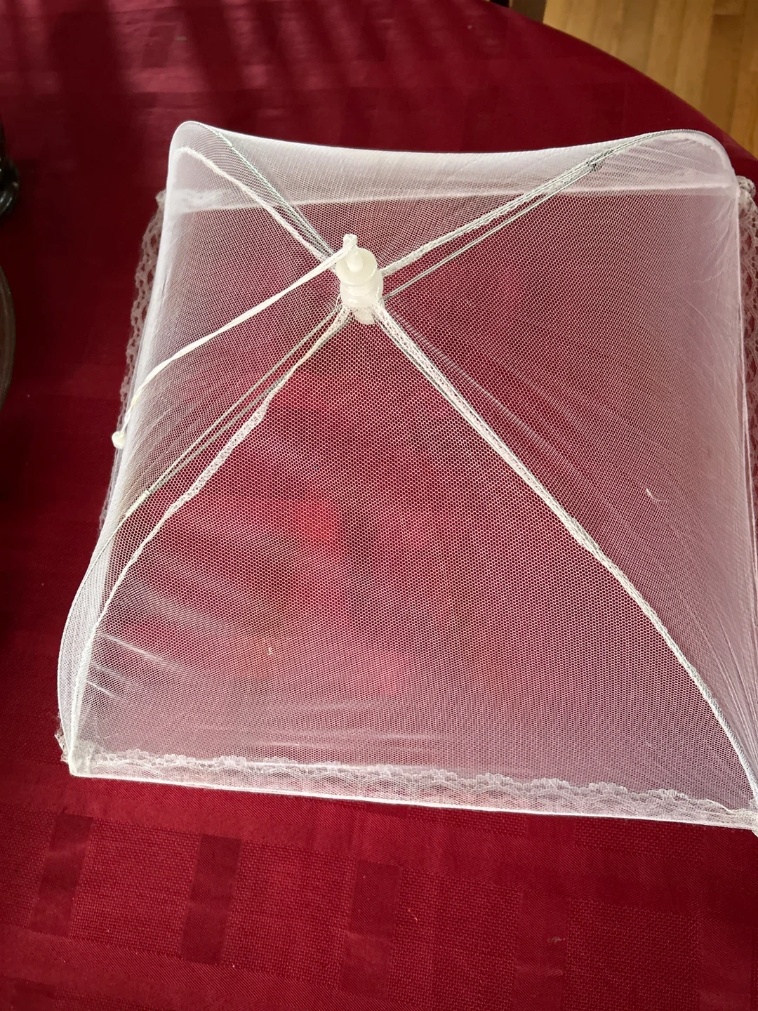 White Mesh Food Tent Cover