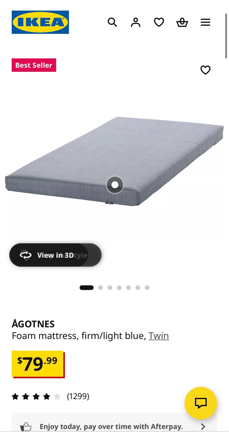 IKEA twin bed frame + slatted base + mattress - photo 3