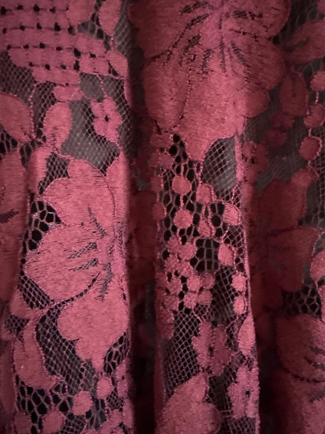 Lulus Burgundy Lace Tiered Ruffle Maxi Dress - photo 4