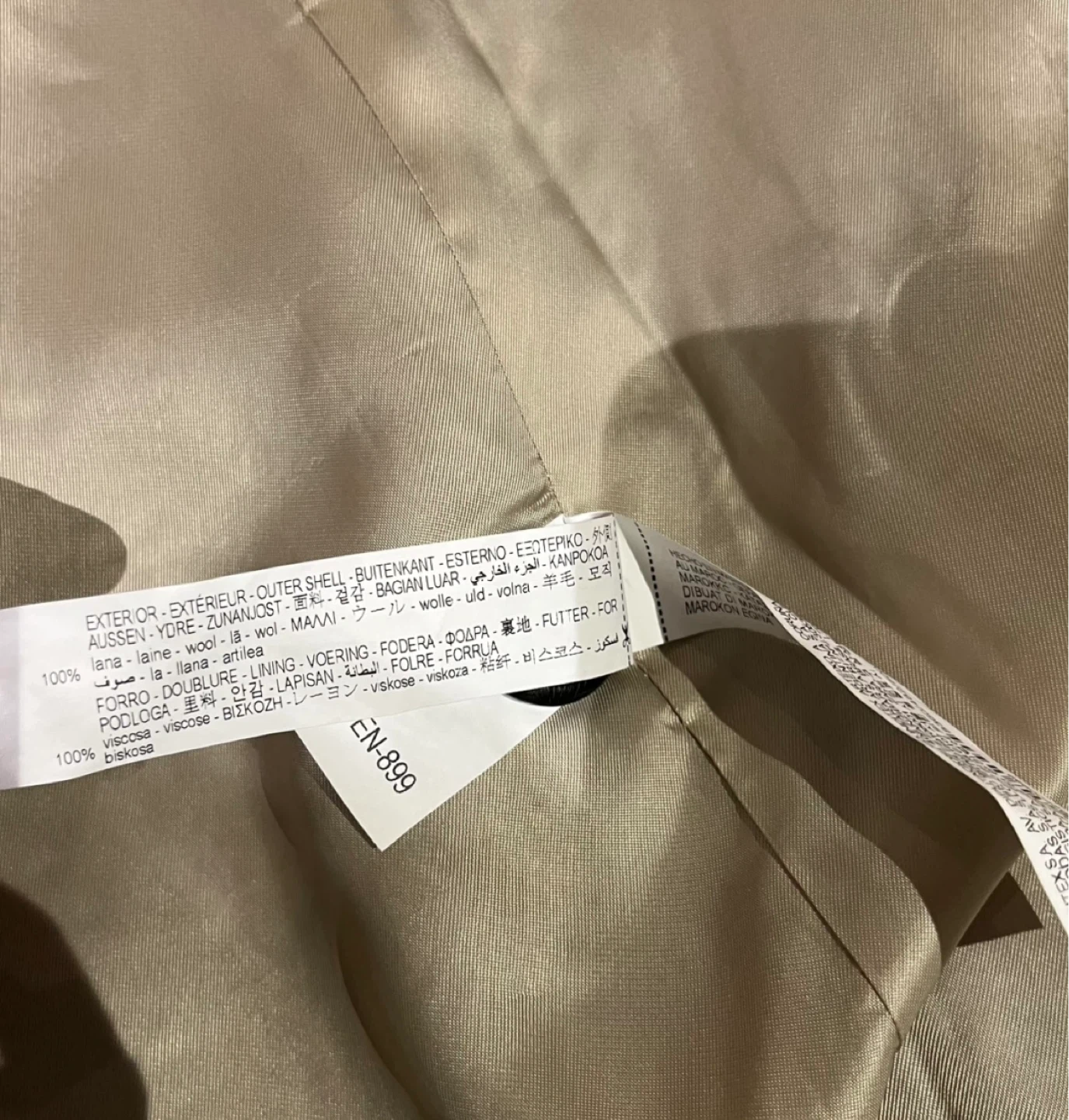 ZARA 100% Wool Textured Geometric Pattern Coat - photo 4