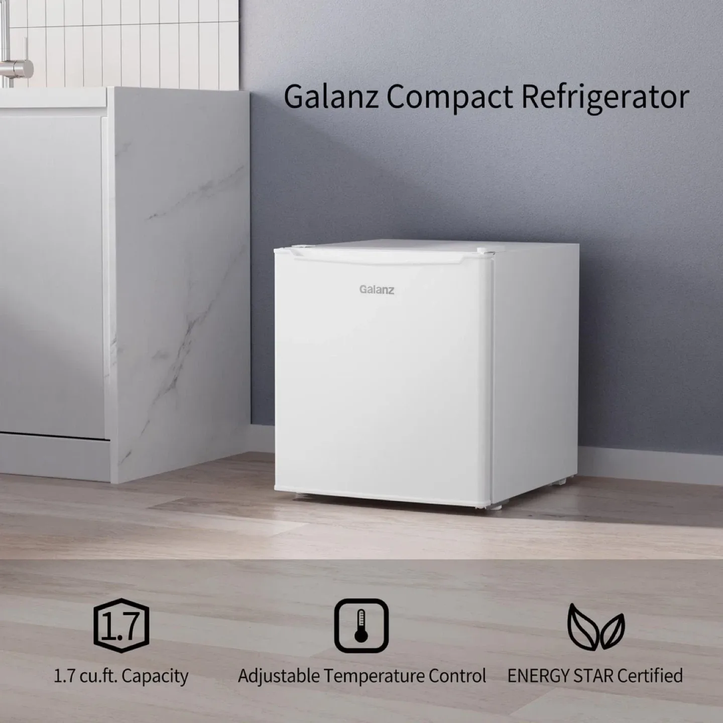 Galanz White Compact Refrigerator - 1.7 cu. ft. - photo 5