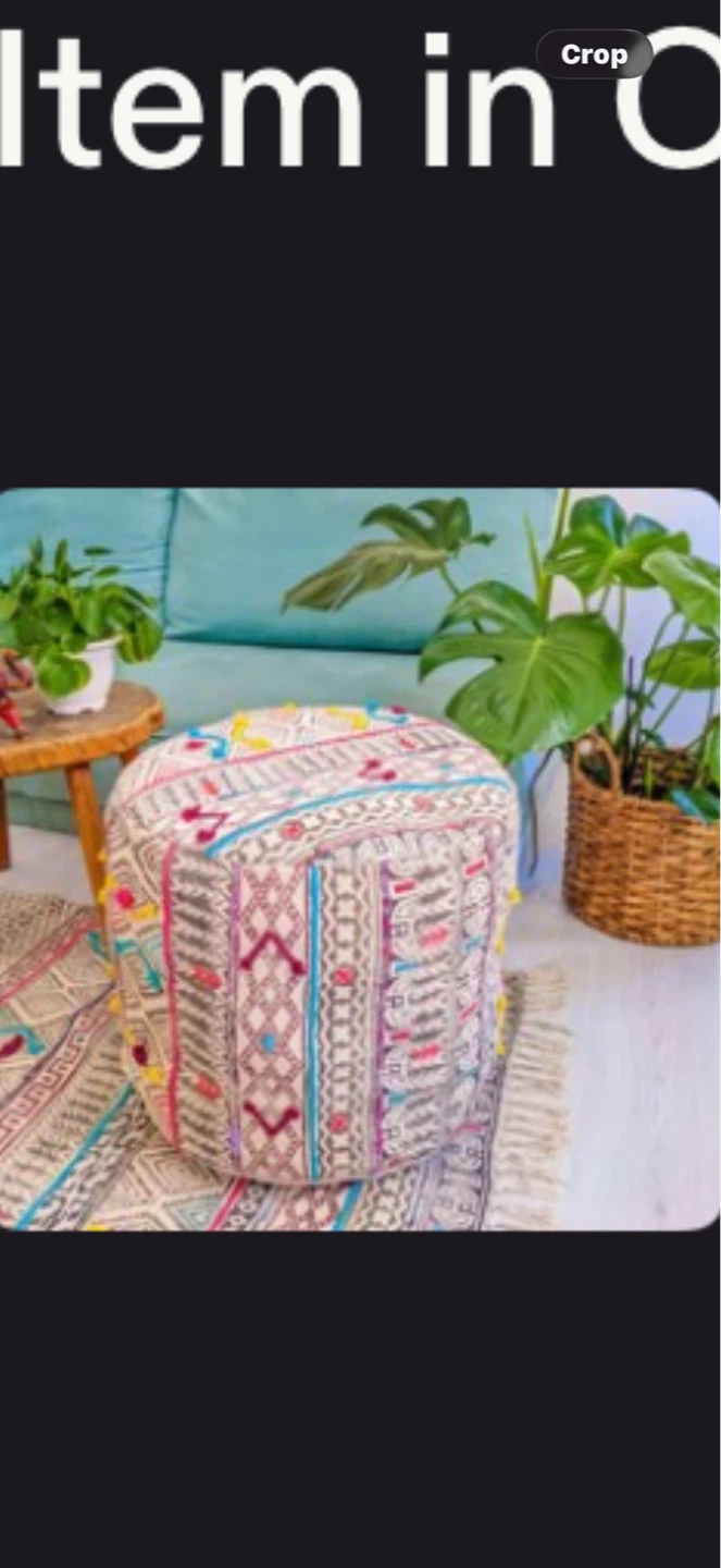 Bohemian Pouf Ottoman with Tassels