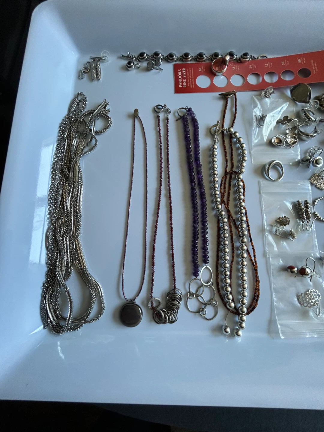 🌱beaded Necklace with glass charm - photo 2