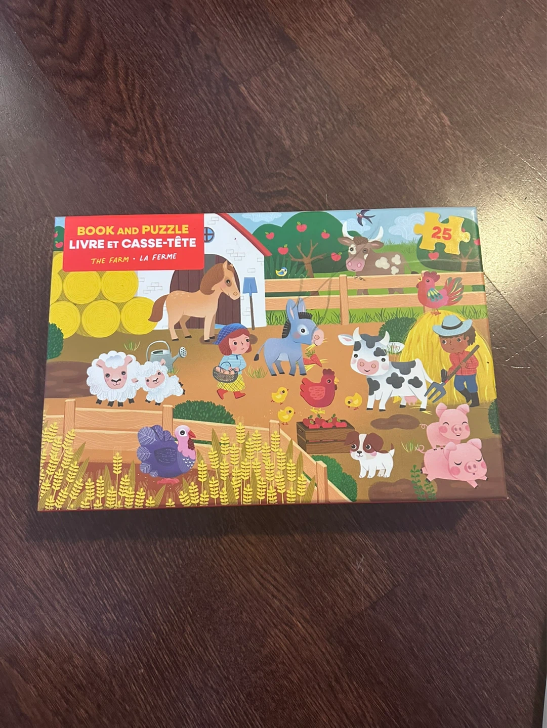 Book and Puzzle - The Farm - 25 Pieces