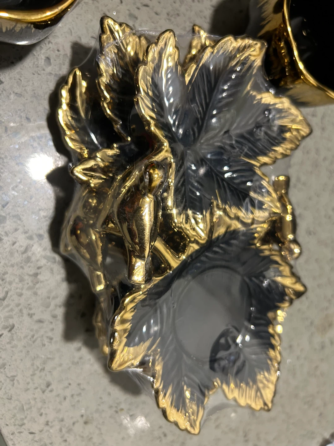 Set of 3 Black & Gold Espresso Cups - photo 2
