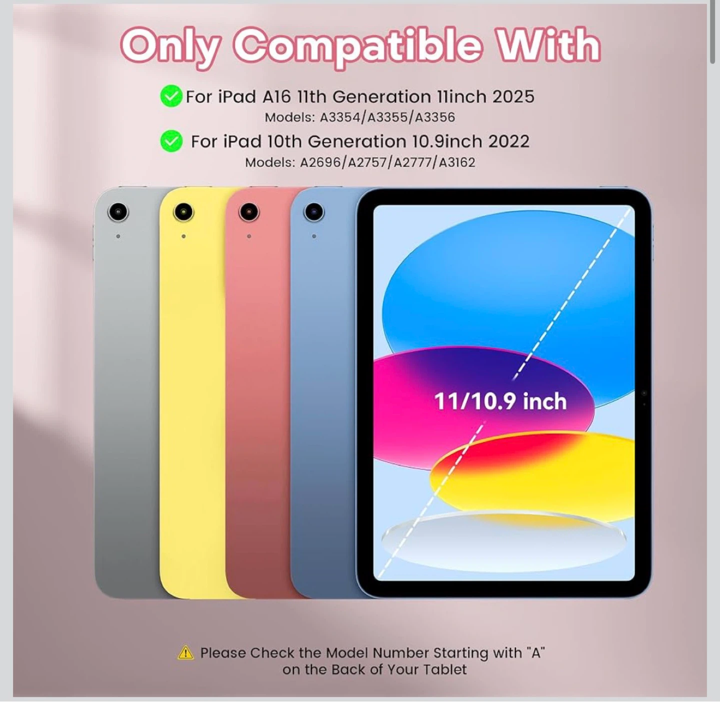 YBING Keyboard Case for iPad 11" (Pink) KC1 - photo 2