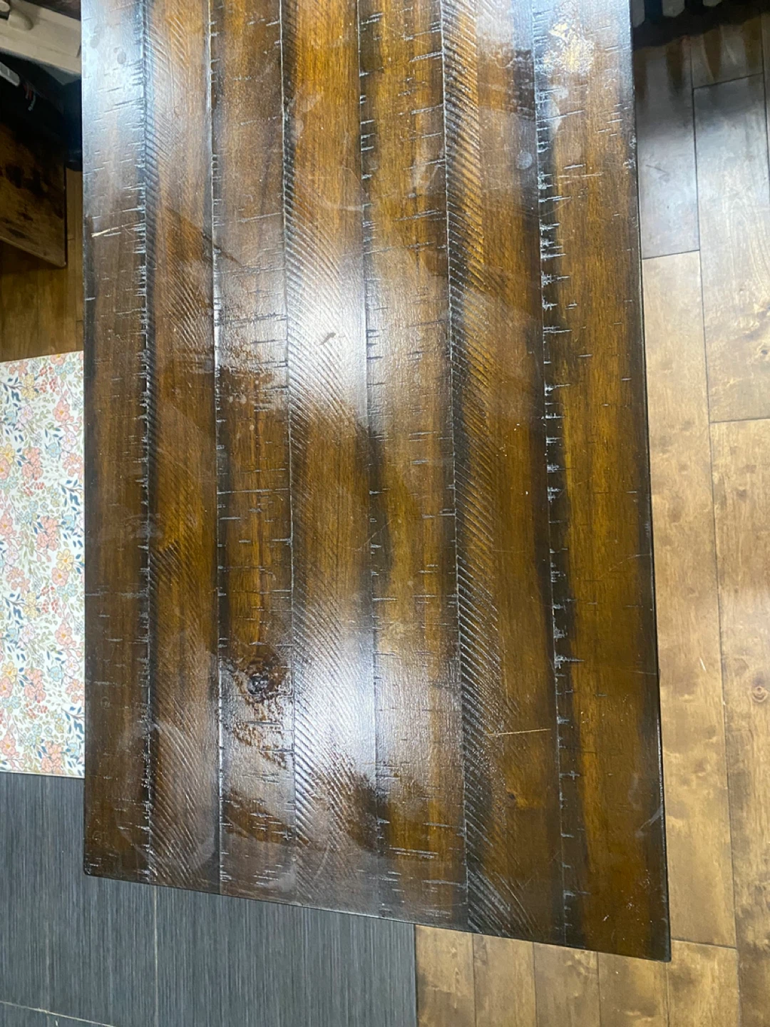 Dark Wood Bar Height Table with (2) Barstools - photo 3
