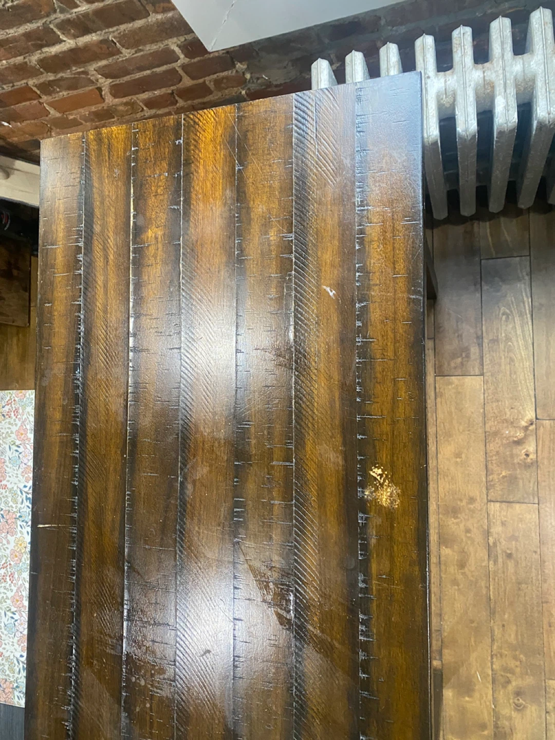 Dark Wood Bar Height Table with (2) Barstools - photo 4