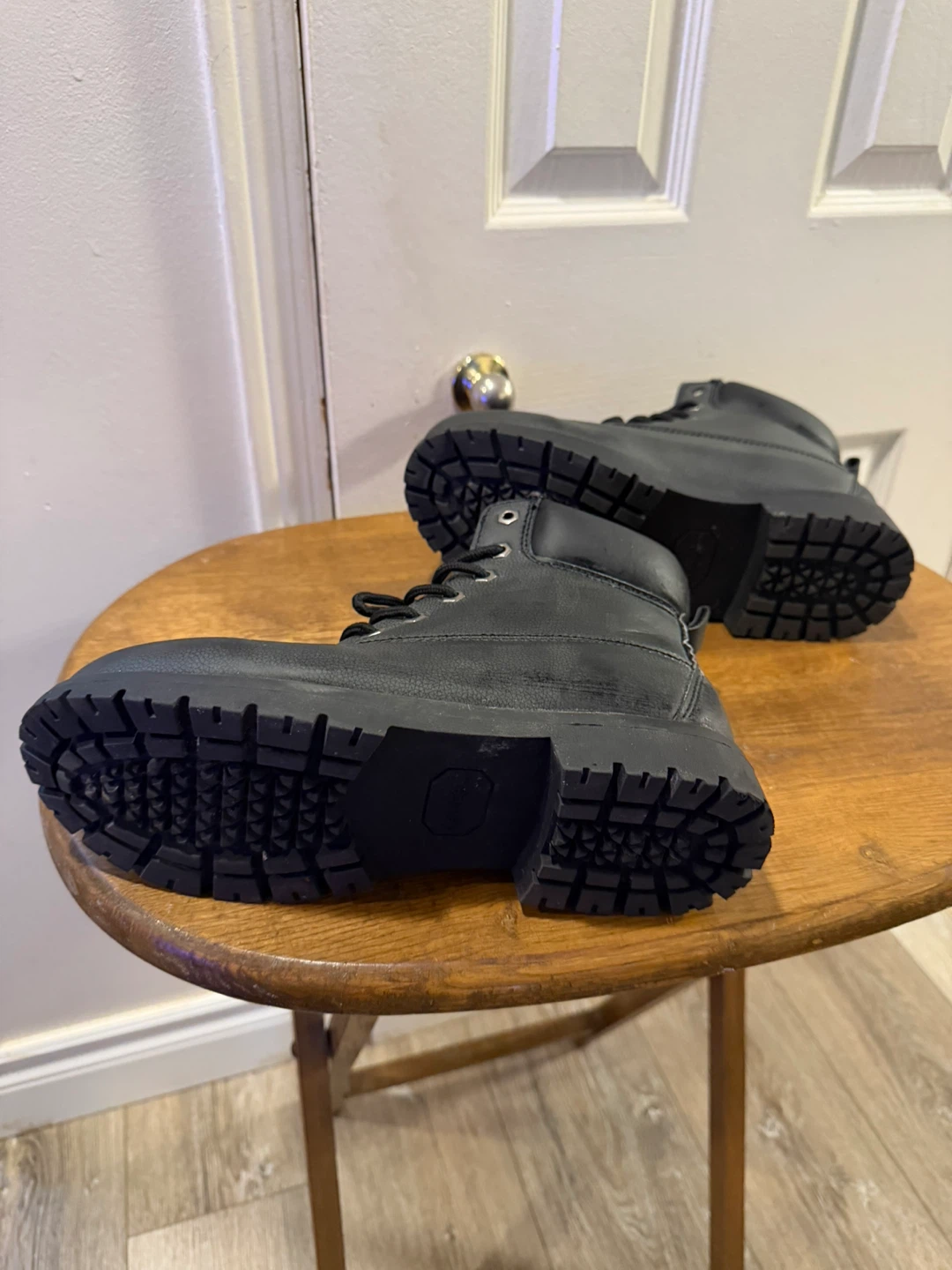 Black Work Boots Size 8 - photo 4