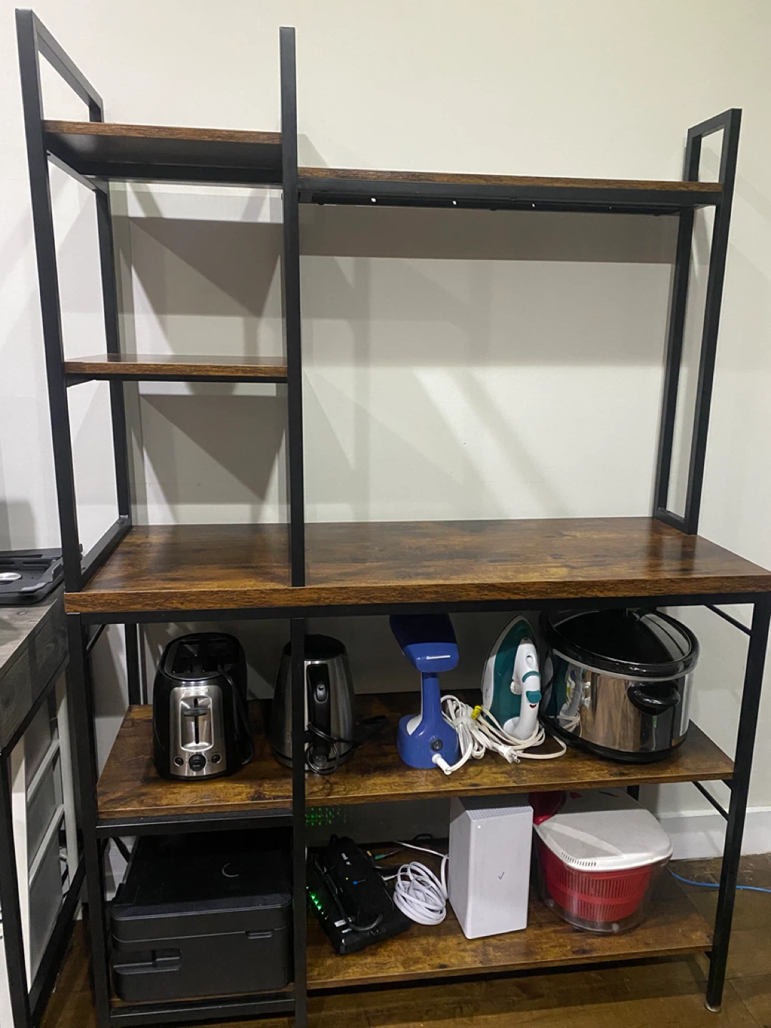 Industrial Style Baker's Rack with Shelves