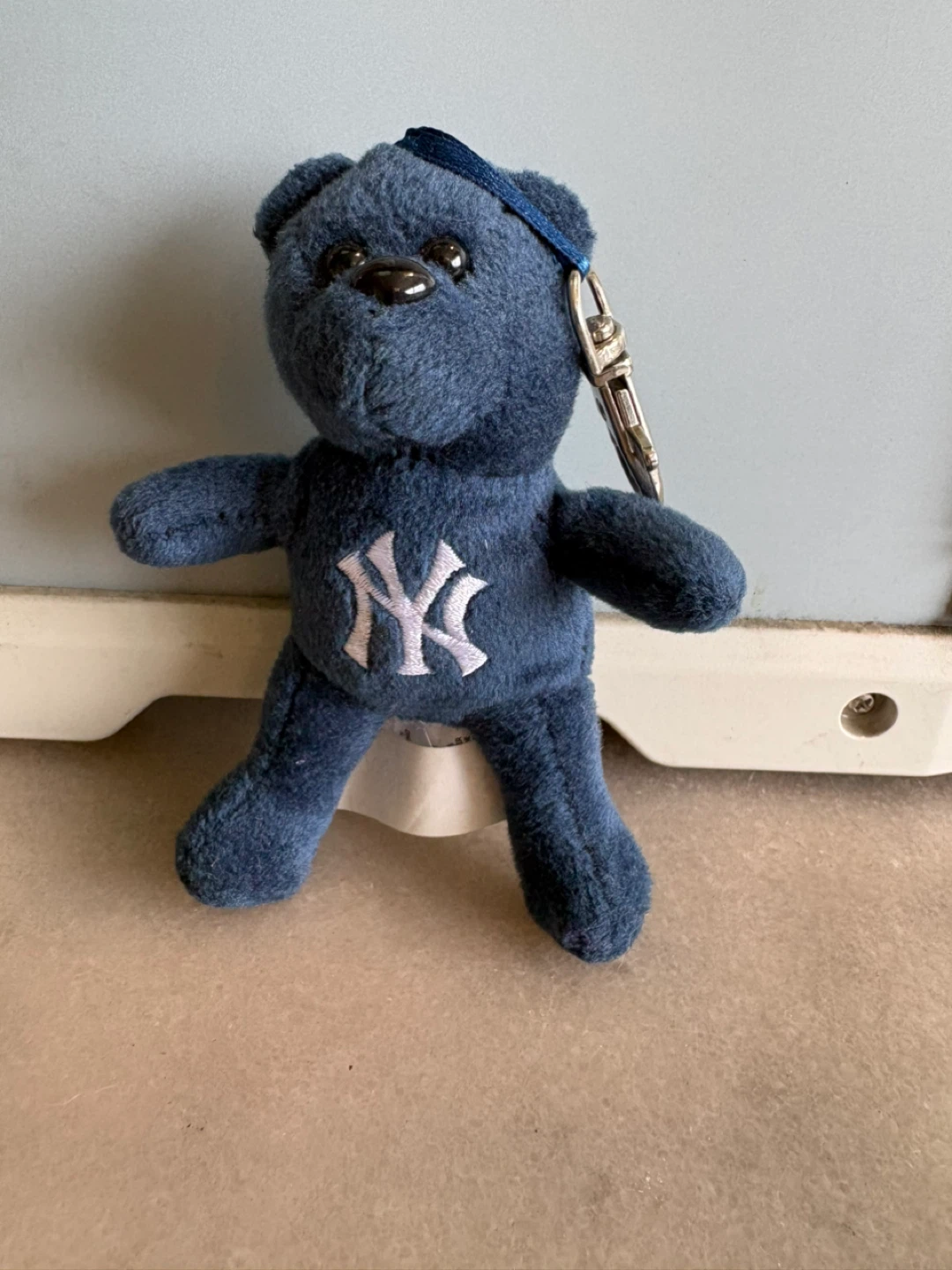 New York Yankees Plush Bear Keychain