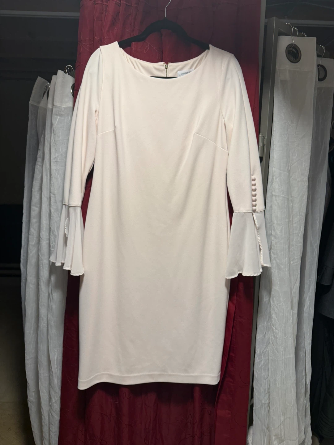 Calvin Klein Women's Bell Sleeve Shift Dress Size 14 - photo 2