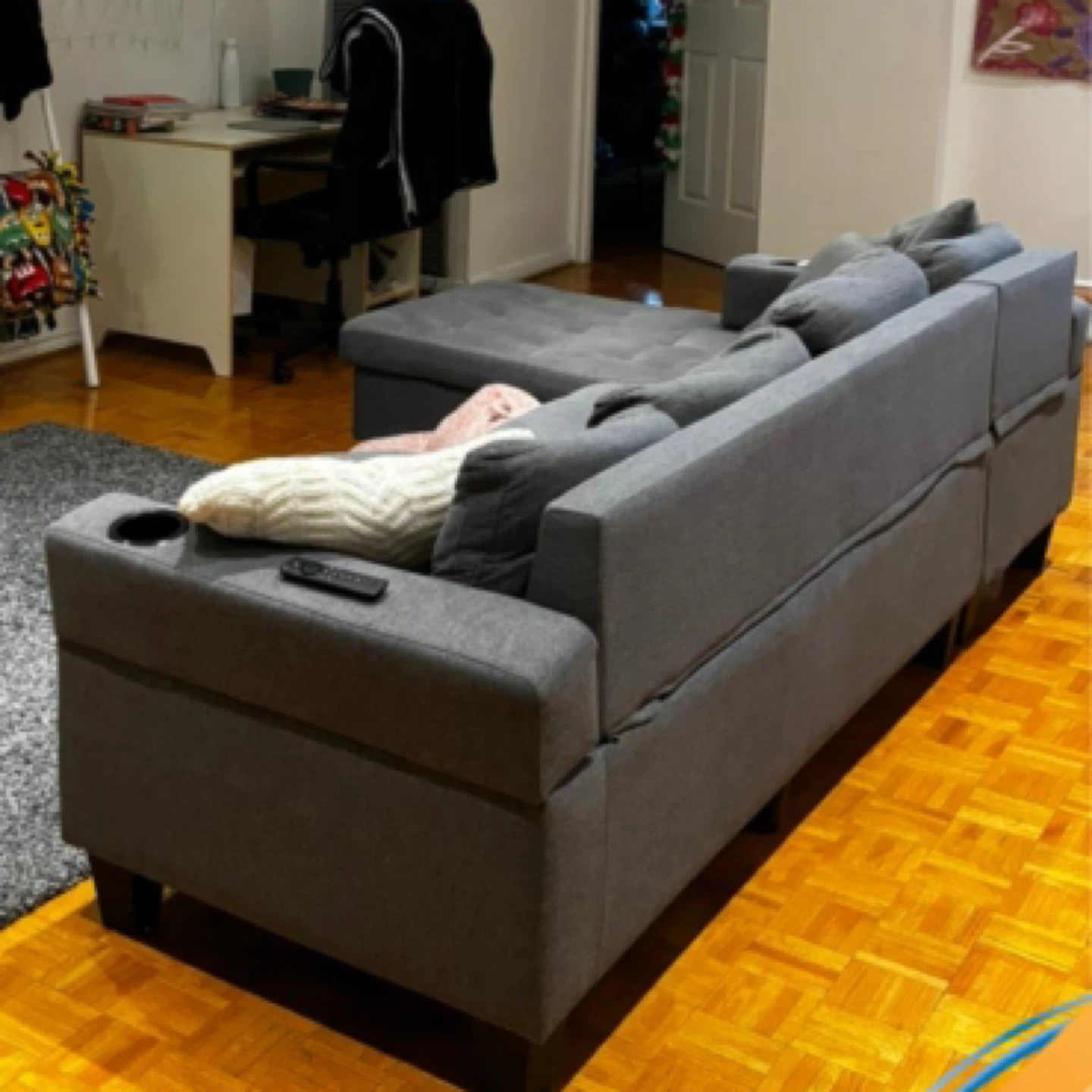 Grey Sectional Sofa with chaise - photo 2