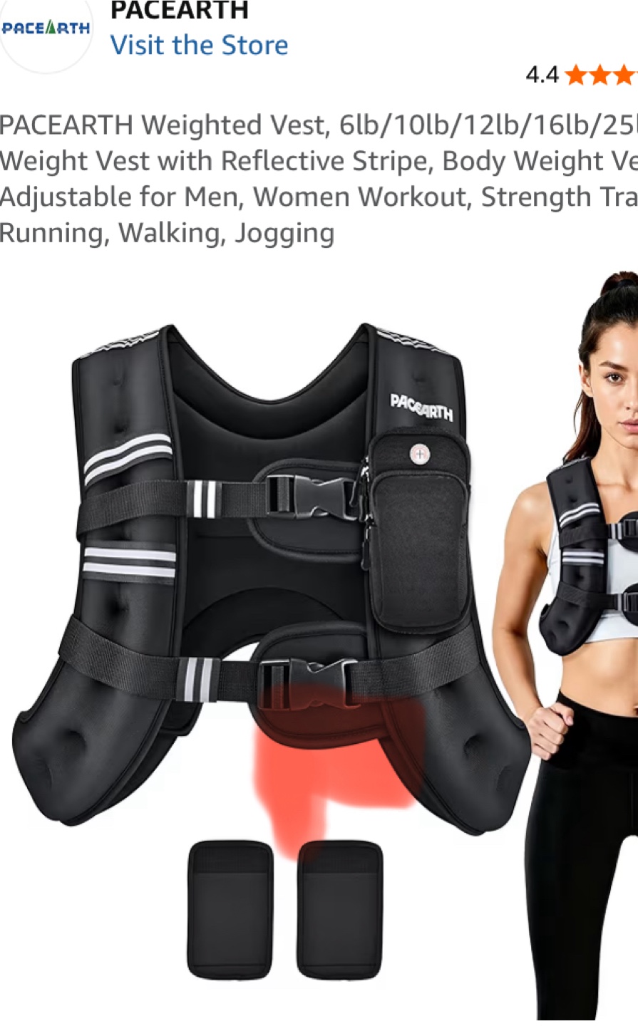 PACEARTH Weighted Vest