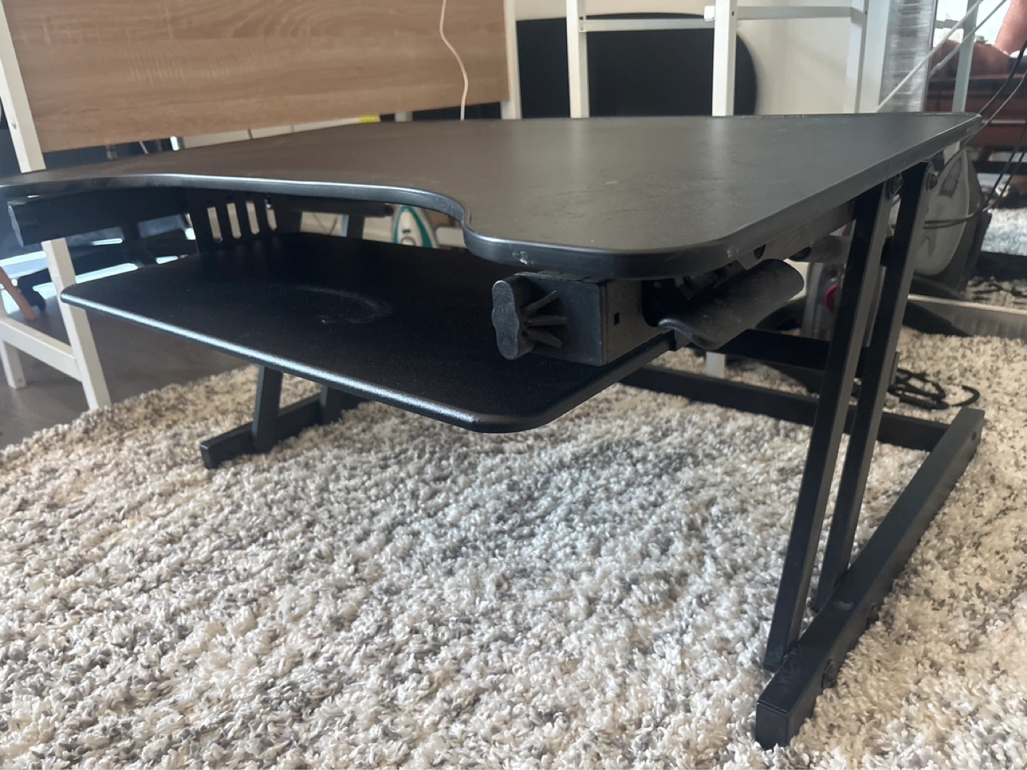 Rocelco Black Standing Desk Converter