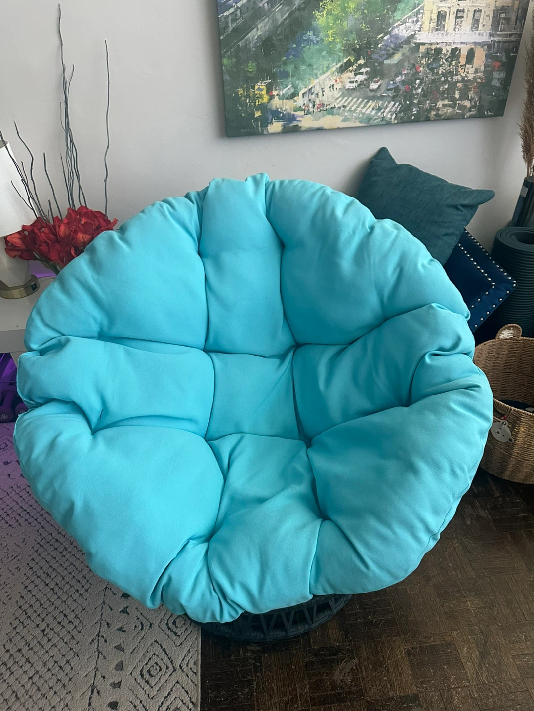 Papasan Chair with 360 degrees swivel
