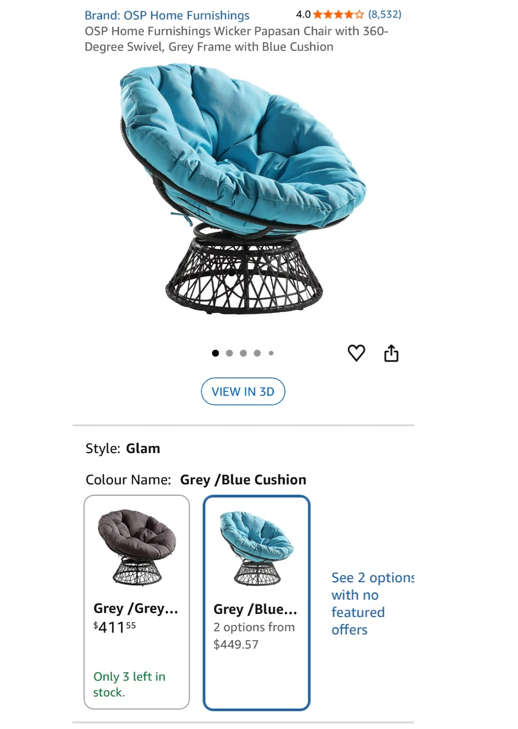 Papasan Chair with 360 degrees swivel - photo 5