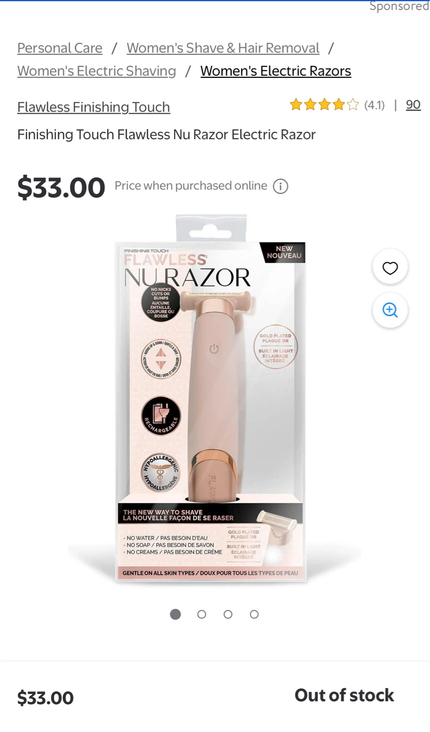 Finishing Touch Flawless Nu Razor Electric Hair Remover - photo 3