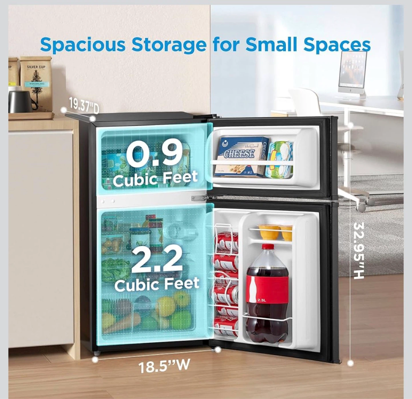 Midea WHD-113FB1 3.1 cu ft Refrigerator Brand New - photo 2