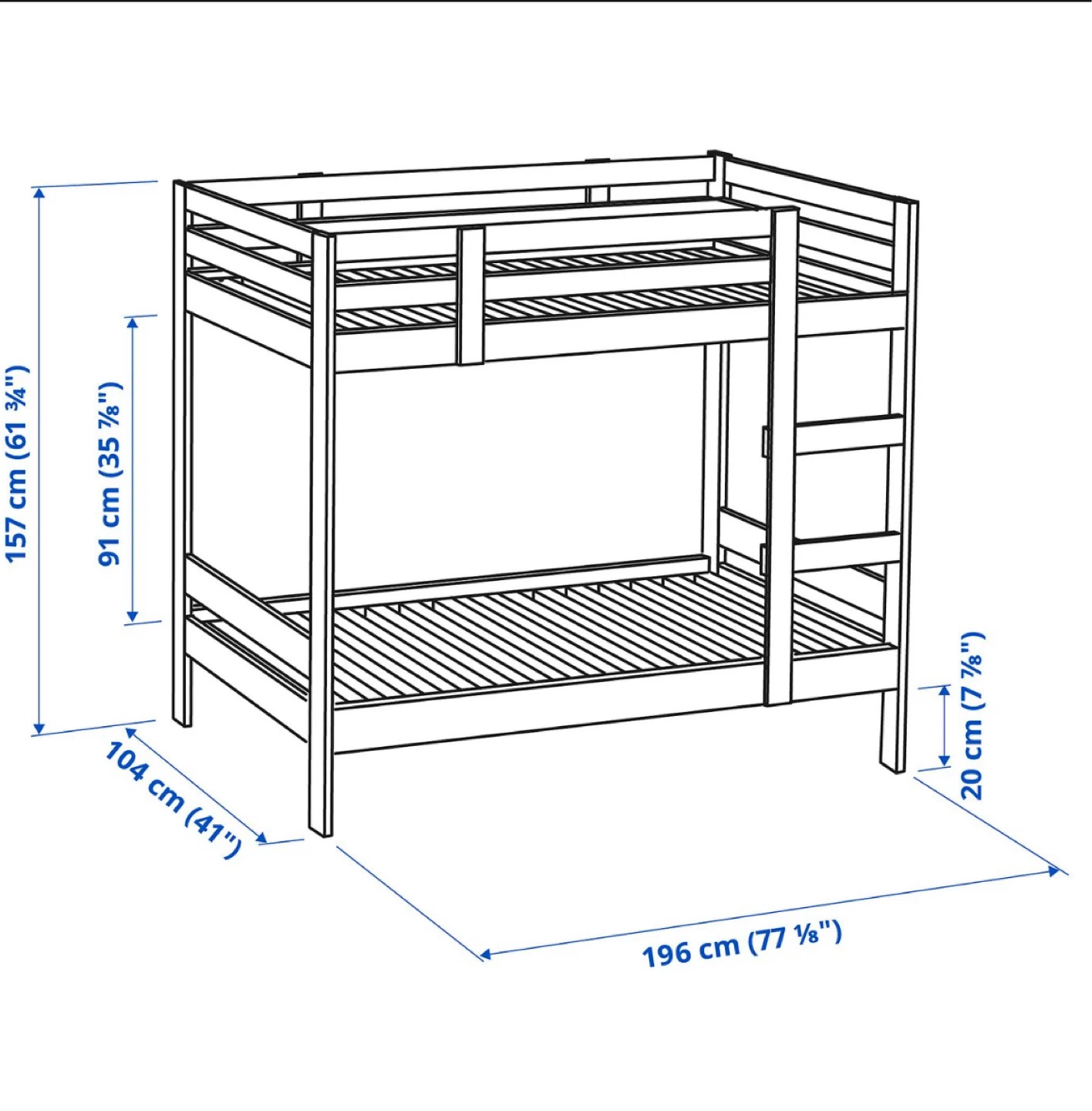 IKEA GULLIVER Twin Bunk Bed - Natural Pine - photo 3