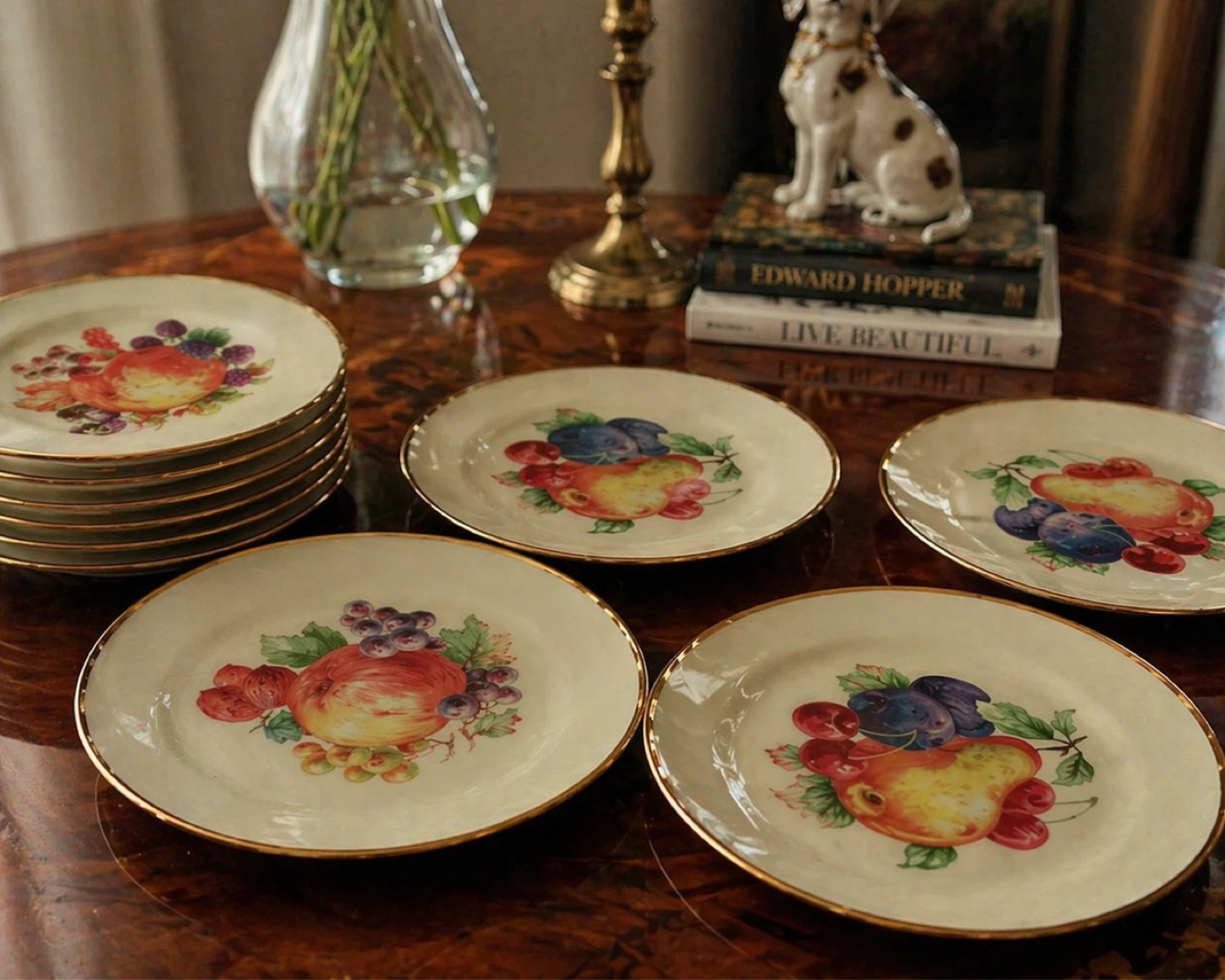 Set of 11 Vintage Fruit Dessert Plates. Price each - photo 2
