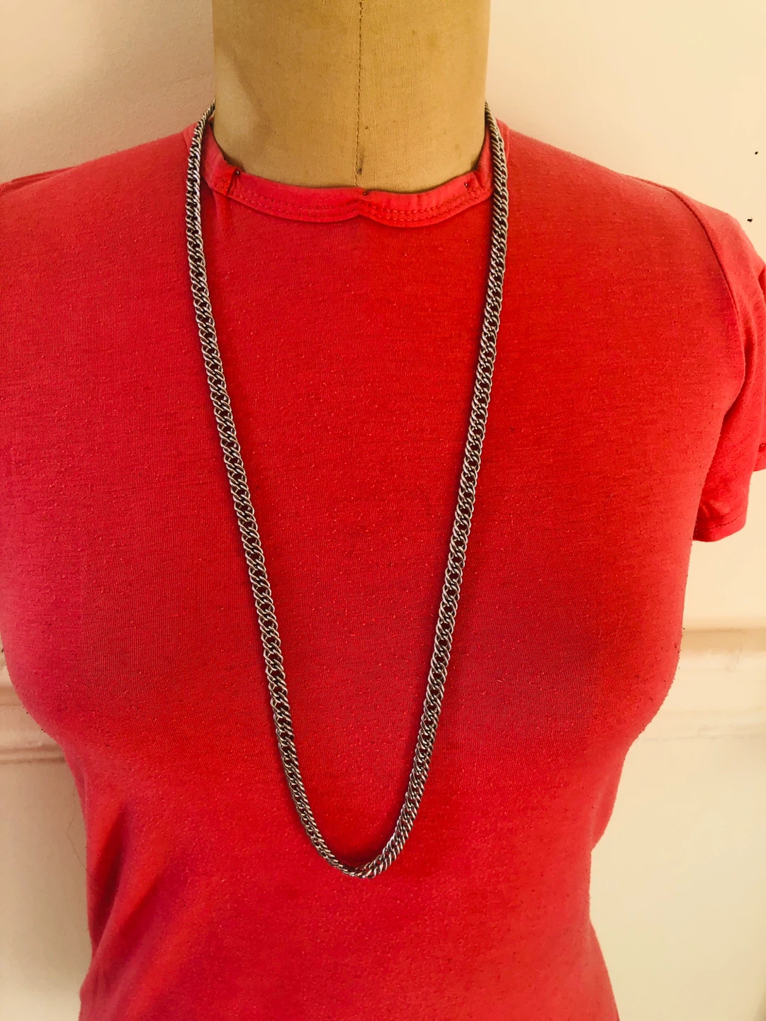 Monet Silver Tone Chain Necklace