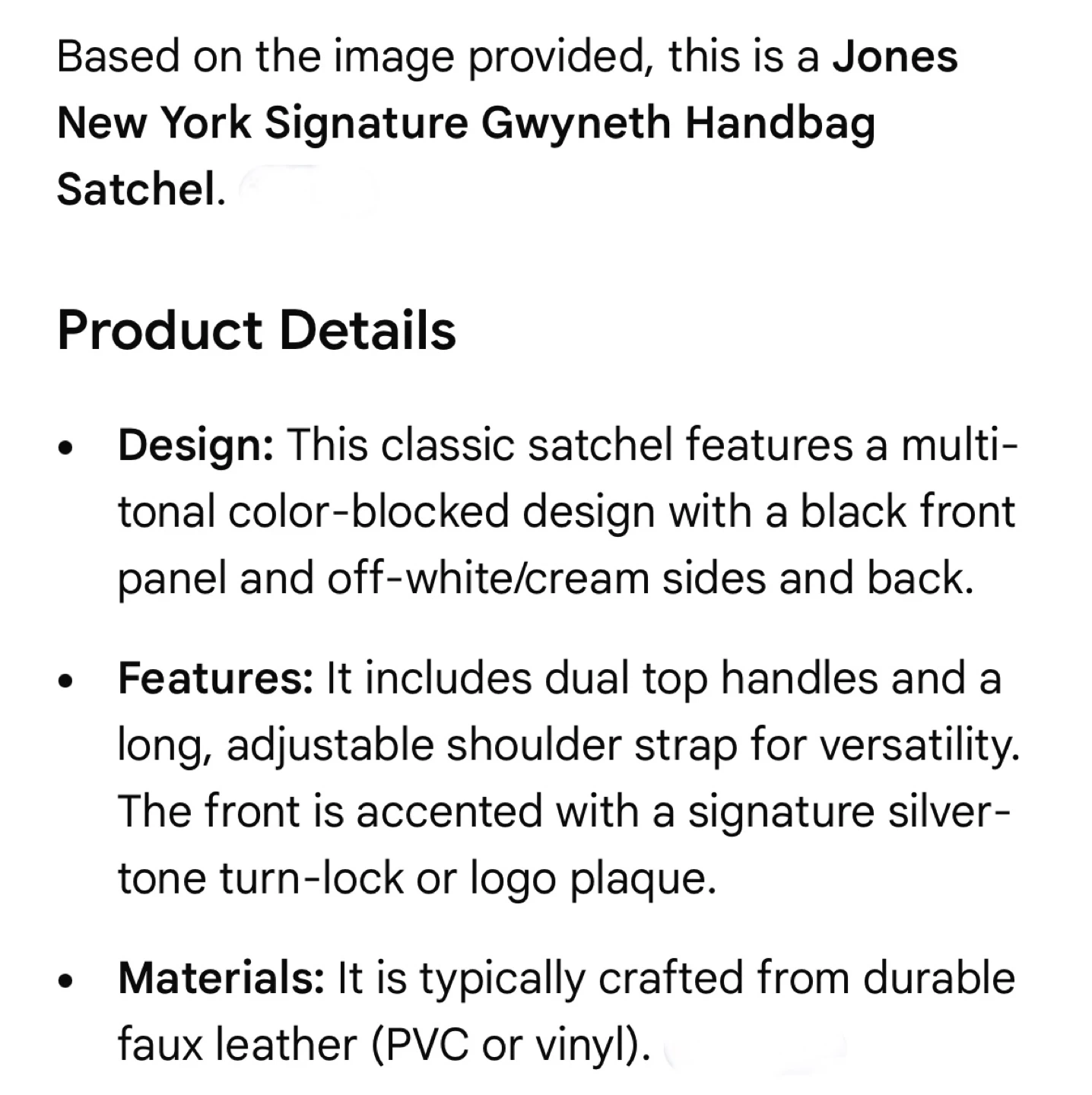 Jones New York Signature Gwyneth Handbag Satchel - photo 4