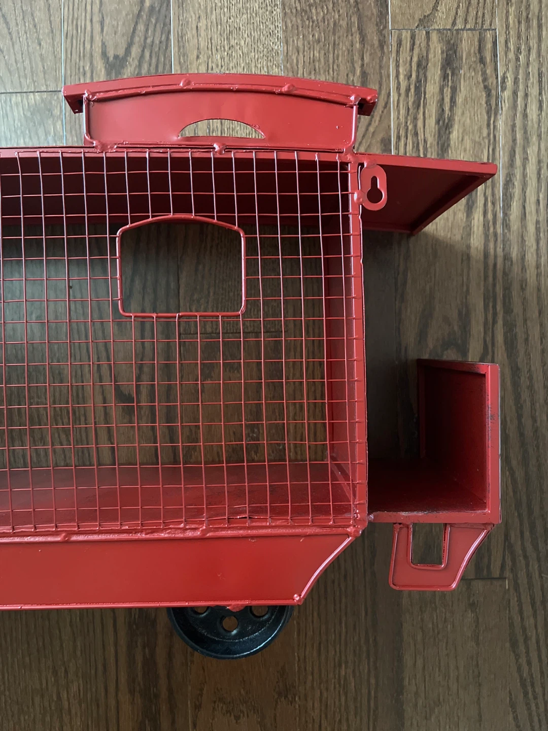 🌱Red Metal Train Car Shelf by Pottery Barn Kids - photo 4