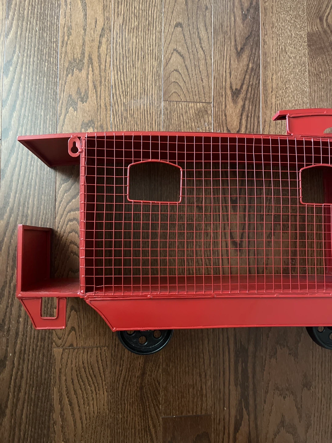 🌱Red Metal Train Car Shelf by Pottery Barn Kids - photo 5