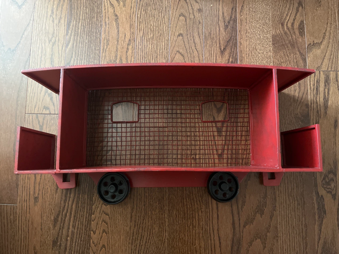 🌱Red Metal Train Car Shelf by Pottery Barn Kids