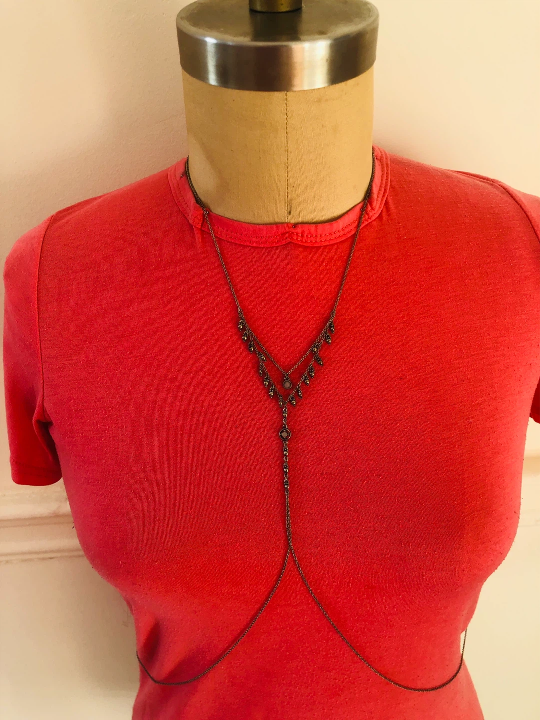 Body Chain Necklace with Charms