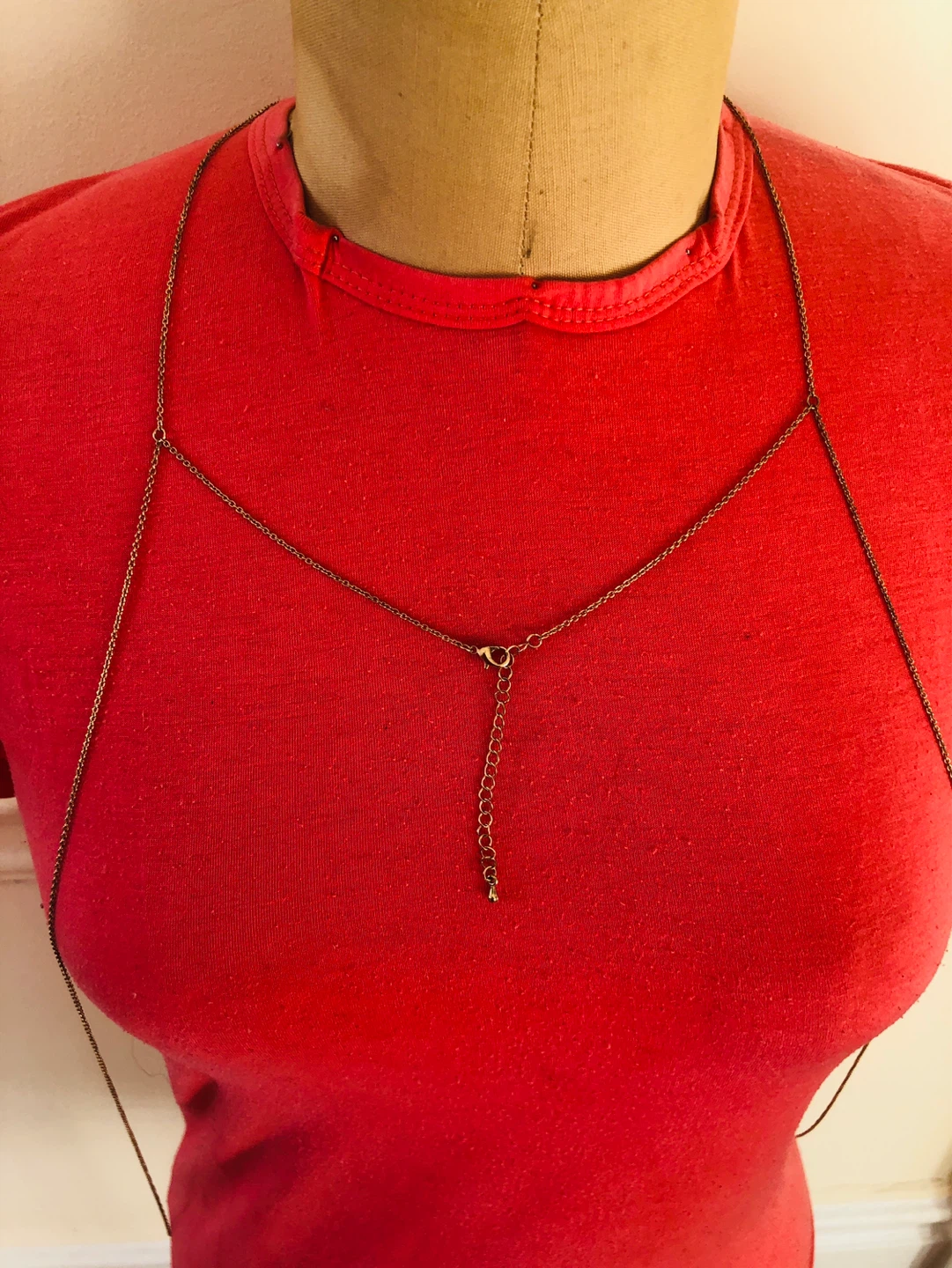 Gold Tone Body Chain Necklace - photo 3