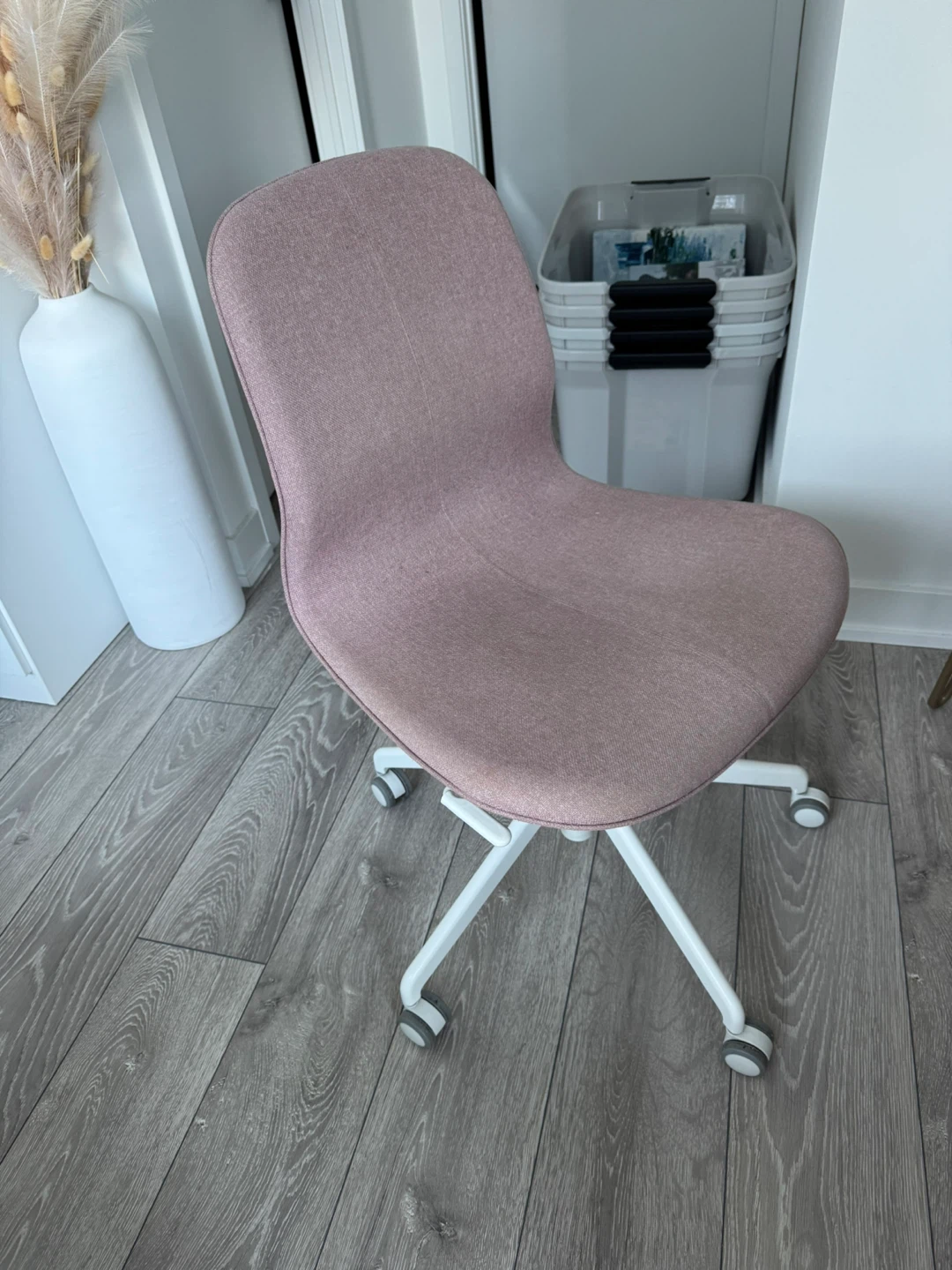 Pink IKEA Office Chair with Wheels