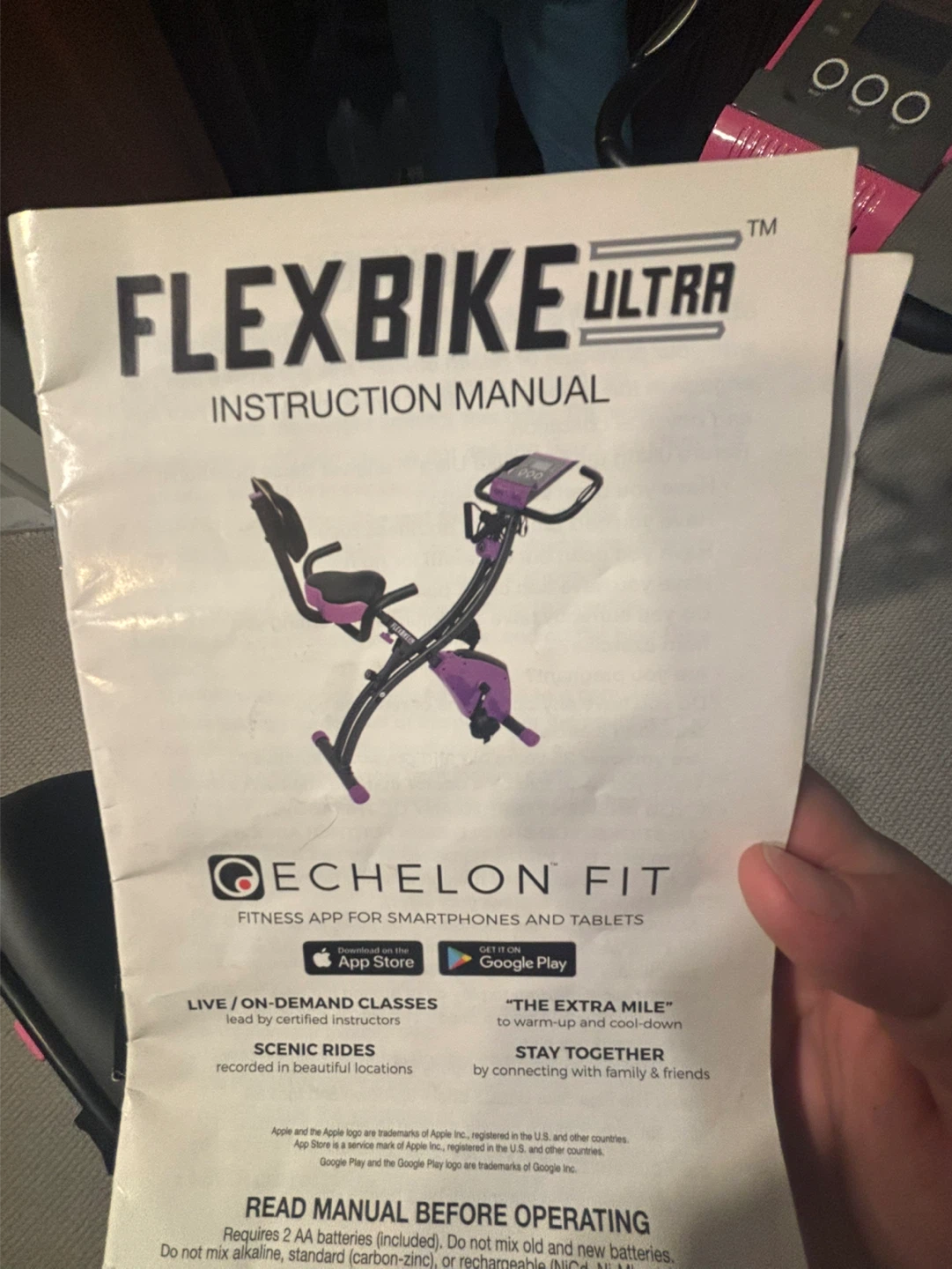 FLEXBIKE ULTRA Folding Exercise Bike - Pink - photo 5