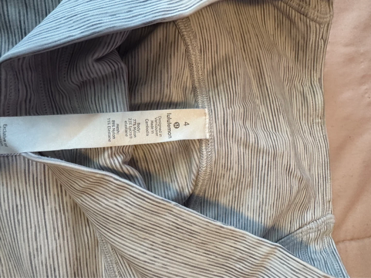 Lululemon Striped Leggings Size 4 - photo 2