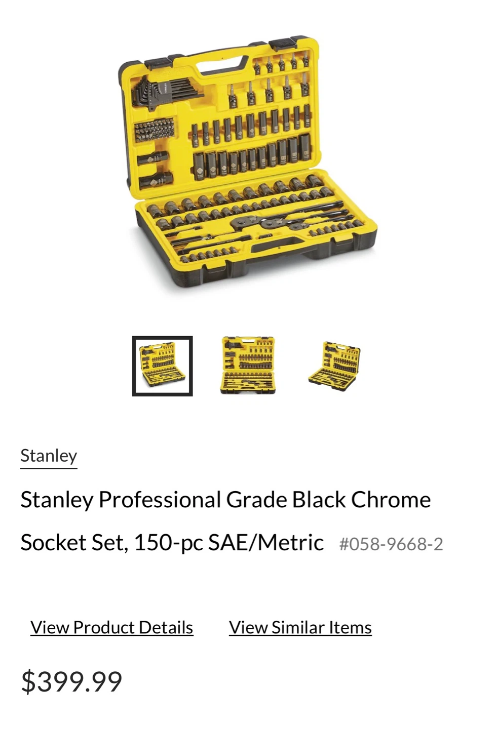 Stanley Professional Grade Black Chrome Socket Set - photo 3