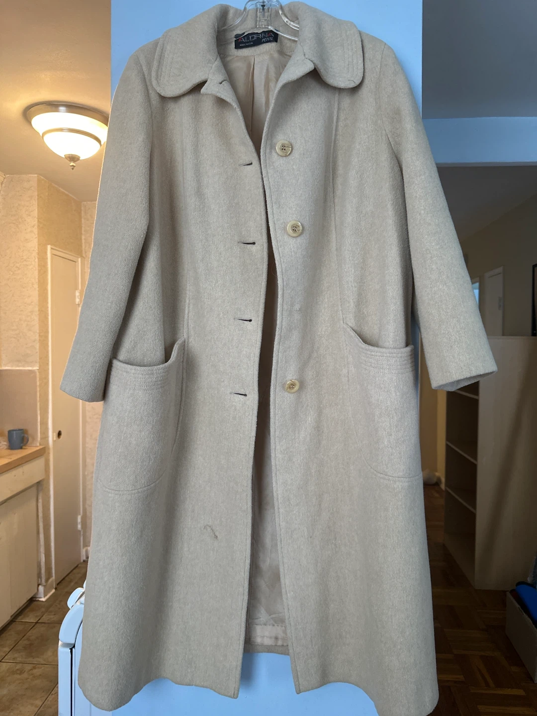 Beige wool coat